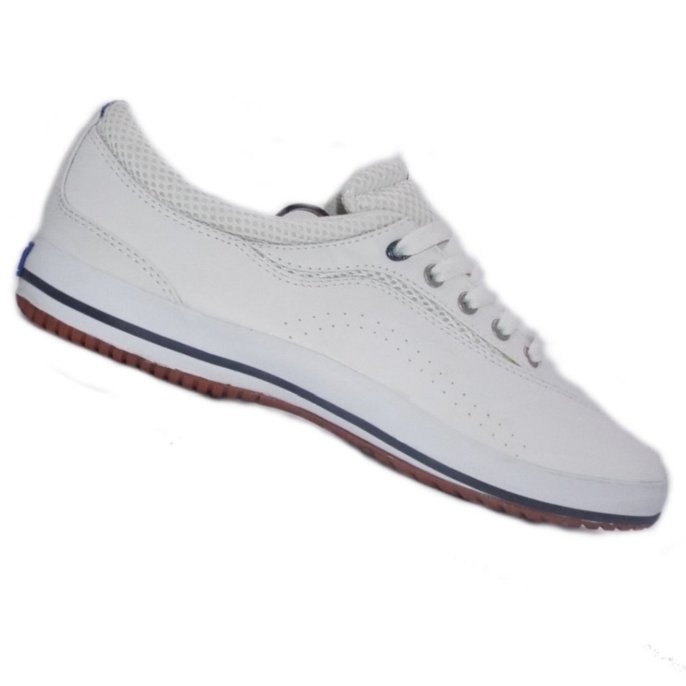 Women's White Leather Keds Champion Luxe Size 8 - Picture 1 of 6